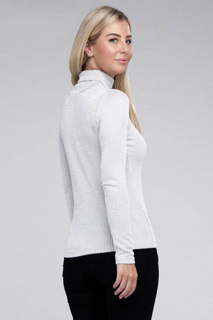 Ribbed Turtle Neck Long Sleeve Top - Shop Style & More | Fresh Looks, Everyday Deals & Free Shipping