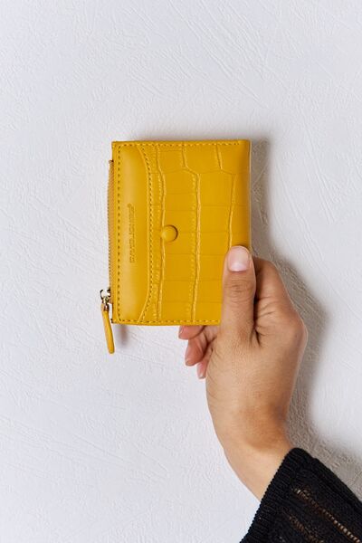 David Jones Texture PU Leather Mini Wallet YELLOW One Size Bags