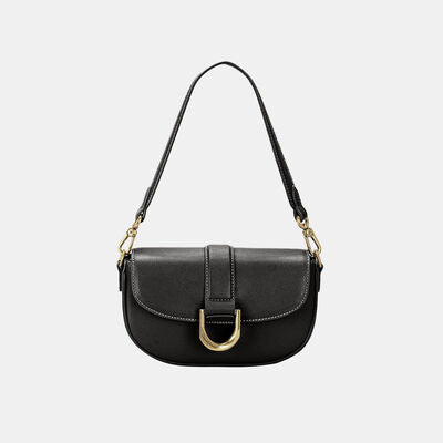 David Jones PU Leather Shoulder Bag Black One Size Bags