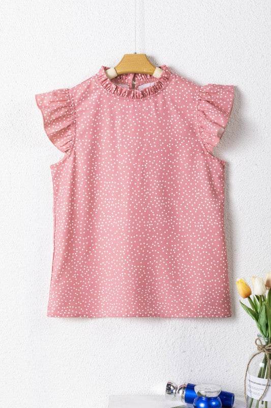 Marlowe Polka Dots Ruffle Flutter Sleeve Frilled N - Shop Style & More | Fresh Looks, Everyday Deals & Free Shipping