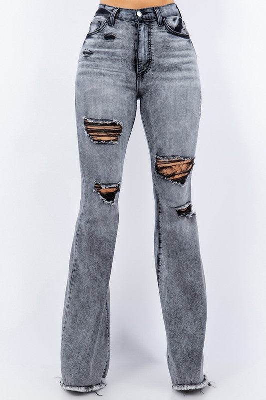 Storm Bell Bottom Jean in Grey - Shop Style & More | Fresh Looks, Everyday Deals & Free Shipping