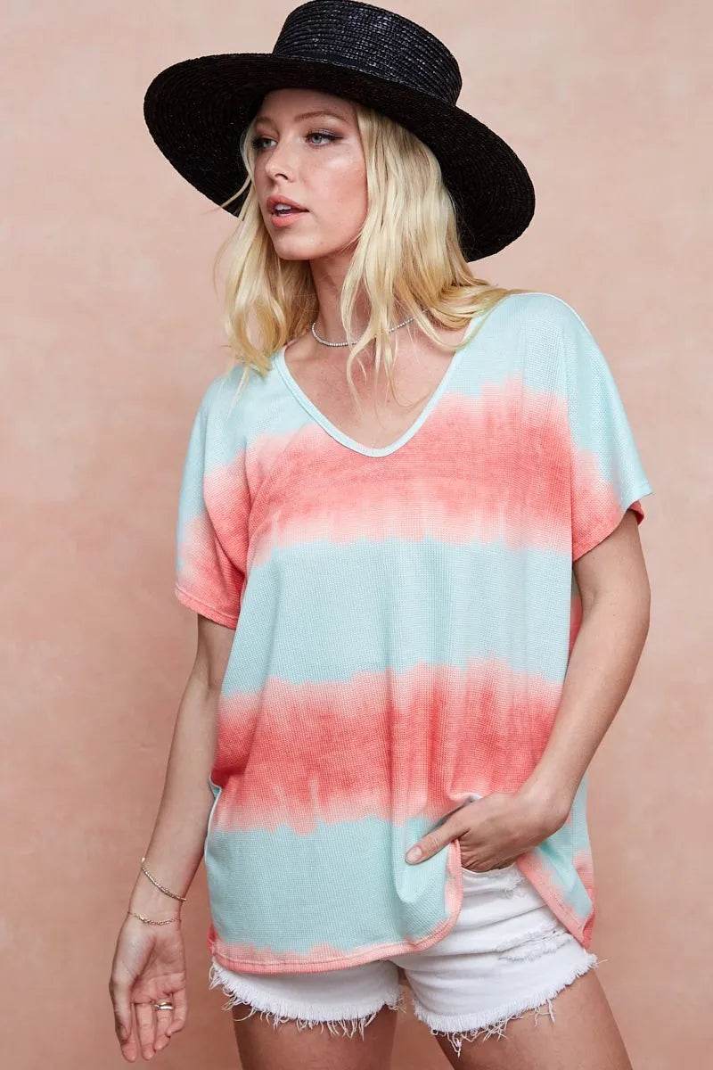 BiBi Tiedye Printed Hacci Knit Top - Shop Style & More | Fresh Looks, Everyday Deals & Free Shipping