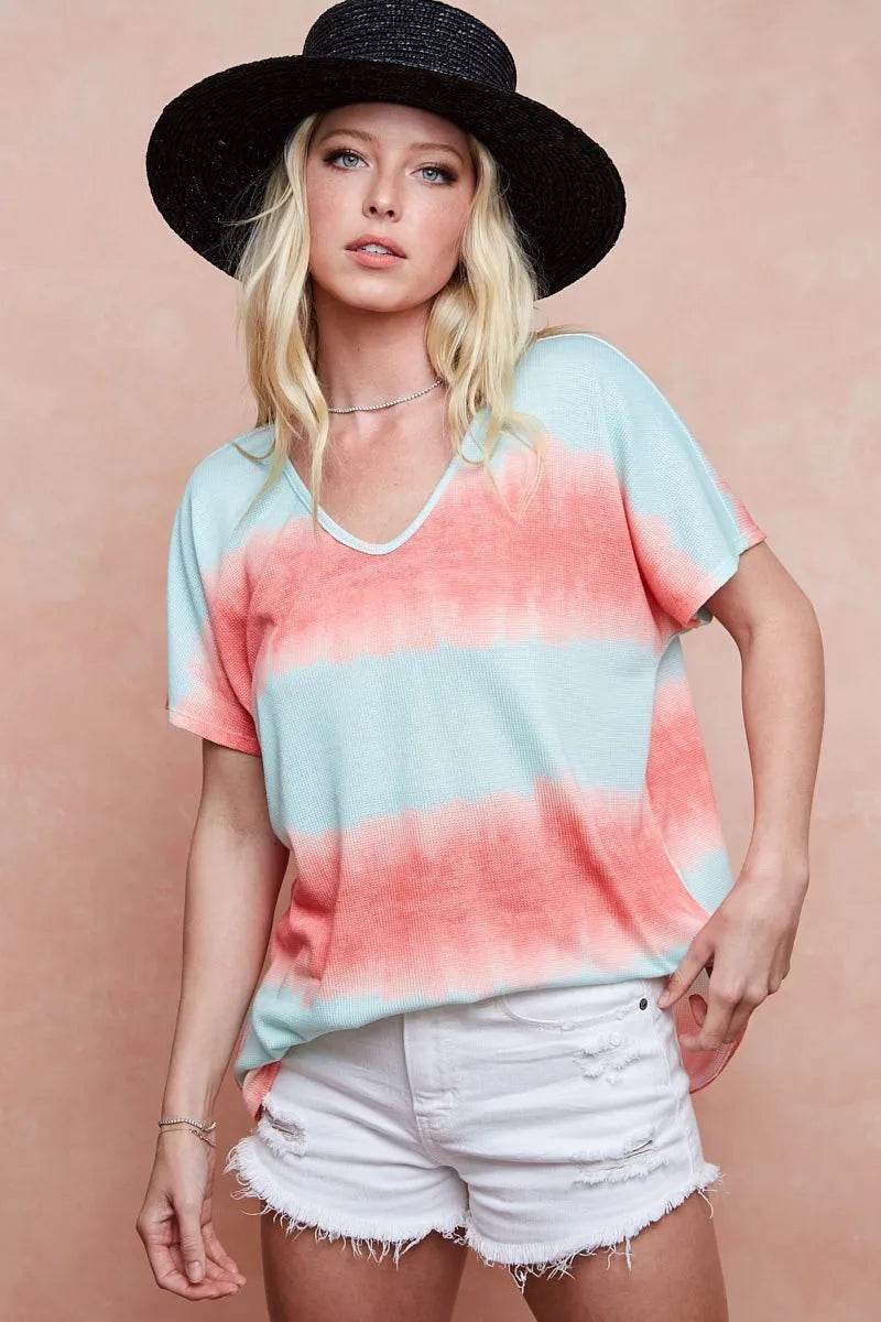 BiBi Tiedye Printed Hacci Knit Top - Shop Style & More | Fresh Looks, Everyday Deals & Free Shipping