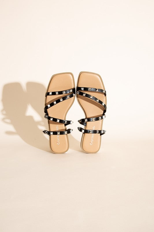 TEMIRA-S Stud Flat Slides Sandals