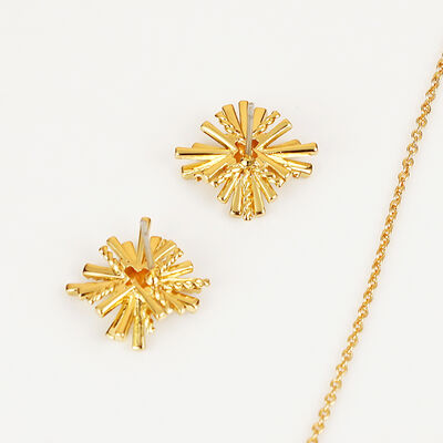 Starburst Gold-Plated Earrings and Necklace Set Necklace