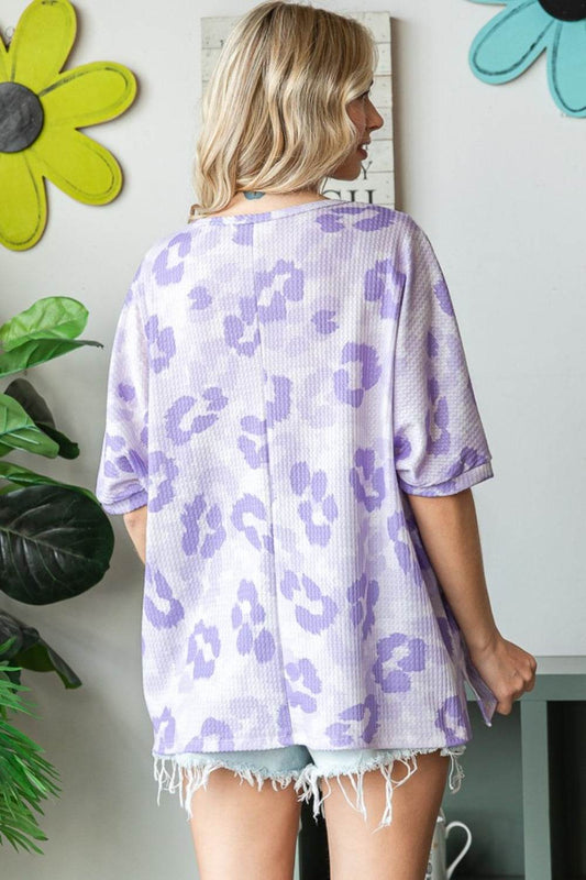 HOPELY Print Waffle Oversized T-Shirt - Shop Style & More | Fresh Looks, Everyday Deals & Free Shipping