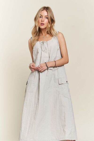 ADORA Drawstring Slit Back Cargo Dress - Shop Style & More | Fresh Looks, Everyday Deals & Free Shipping
