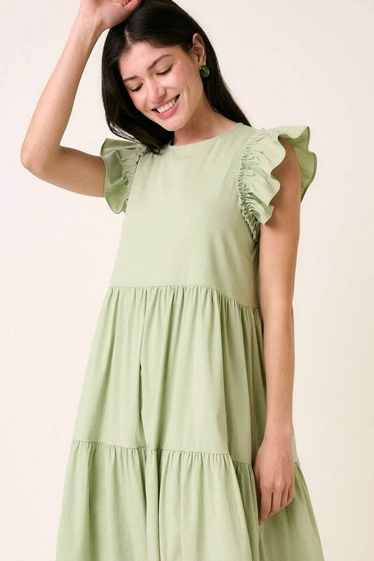 Mittoshop Ruffle Short Sleeve Tiered Maxi Dress - Shop Style & More | Fresh Looks, Everyday Deals & Free Shipping