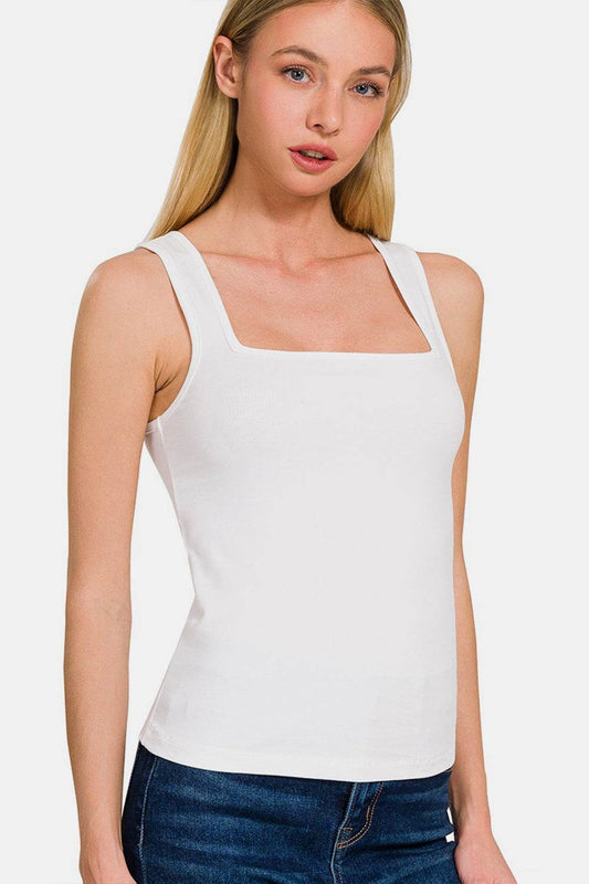 Zenana Square Neck Cropped Tank - Shop Style & More | Fresh Looks, Everyday Deals & Free Shipping