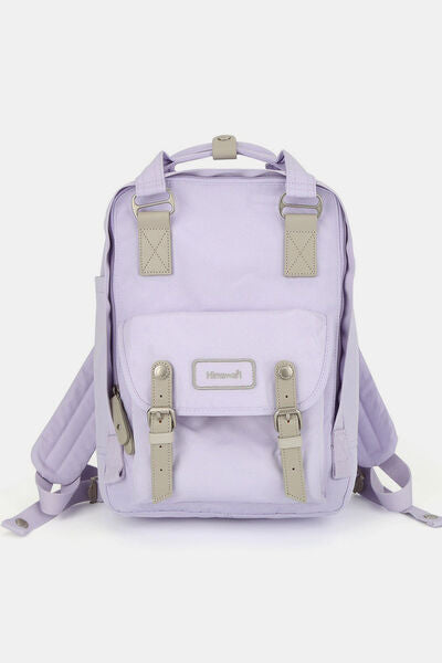 Himawari Contrast Water and Scratch-Resistant Nylon Backpack Bag Lavender One Size Bags