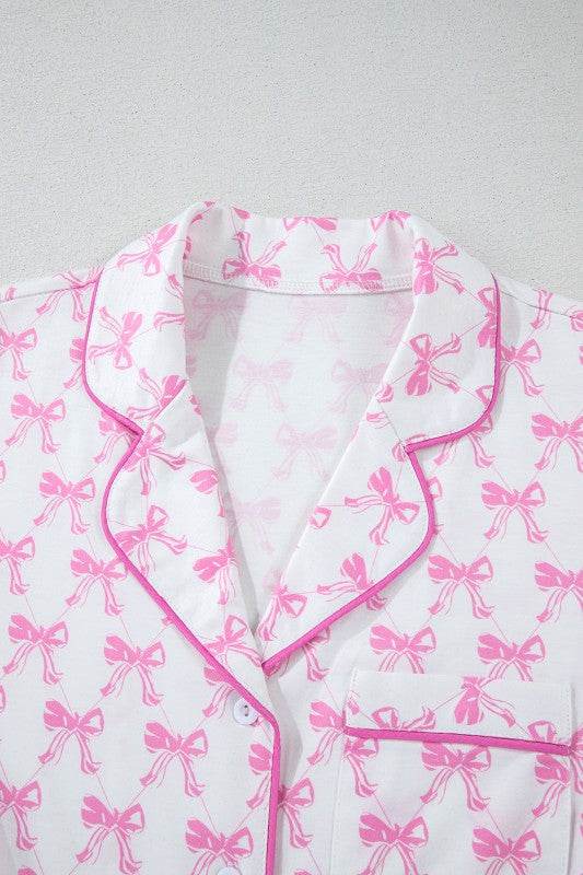 Pink Short Sleeve and Ruffled Shorts Pajama Set - Shop Style & More | Fresh Looks, Everyday Deals & Free Shipping