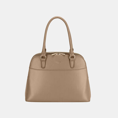 David Jones PU Leather Handbag Taupe One Size Bags