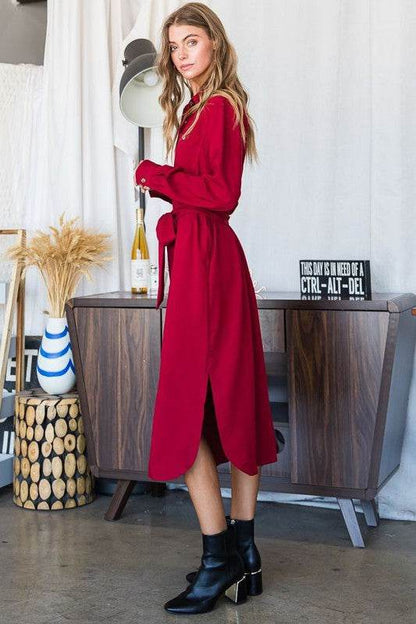 Button down shirt long dress PLUS 30-545P - Shop Style & More | Fresh Looks, Everyday Deals & Free Shipping
