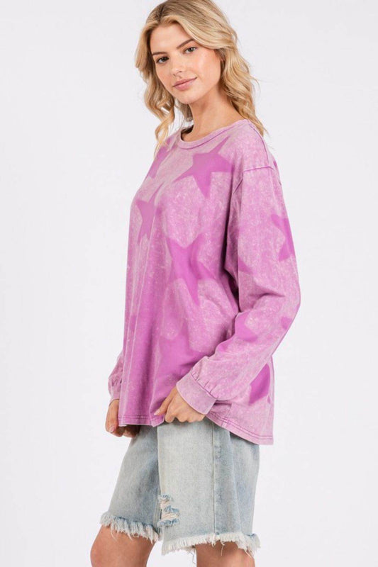 SAGE + FIG Mineral Wash Star Pattern T-Shirt - Shop Style & More | Fresh Looks, Everyday Deals & Free Shipping