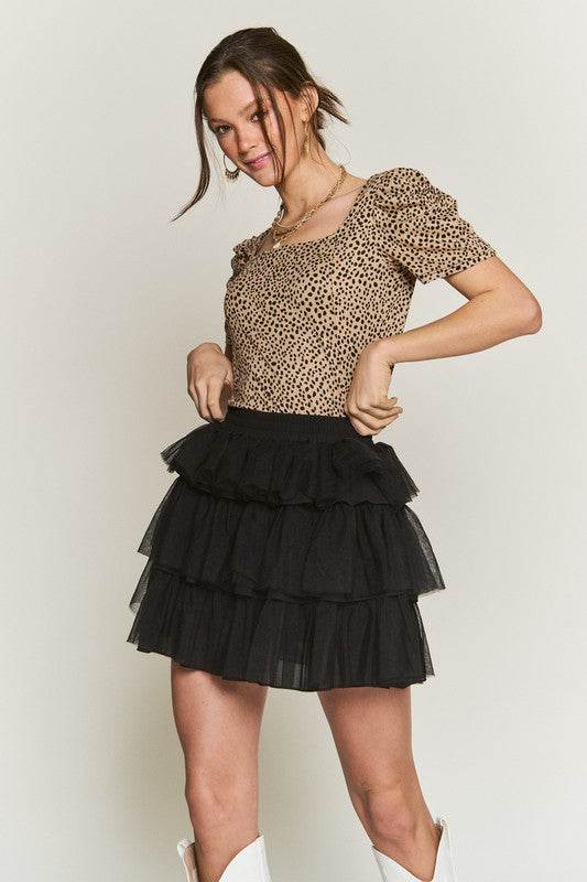 SOLID MESH TIERED SKIRTS - Shop Style & More | Fresh Looks, Everyday Deals & Free Shipping