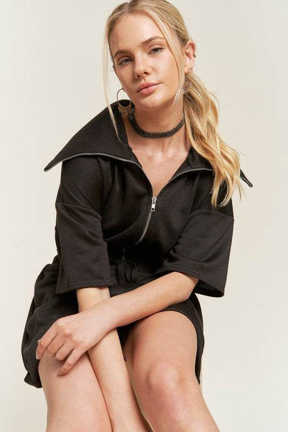 TERRY ZIP FRONT ROMPER - Shop Style & More | Fresh Looks, Everyday Deals & Free Shipping