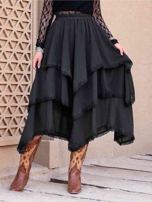 Tasha Tiered Midi Skirt - Shop Style & More | Fresh Looks, Everyday Deals & Free Shipping
