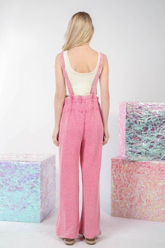 VERY J Texture Washed Wide Leg Overalls - Shop Style & More | Fresh Looks, Everyday Deals & Free Shipping