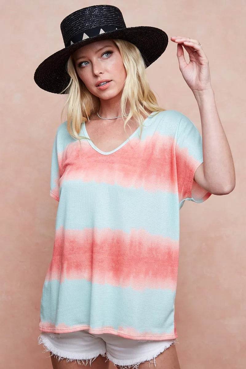 BiBi Tiedye Printed Hacci Knit Top - Shop Style & More | Fresh Looks, Everyday Deals & Free Shipping