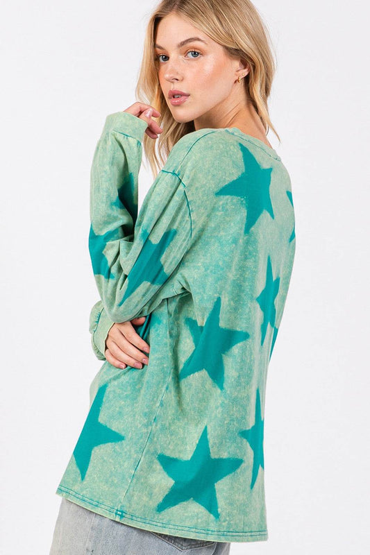 SAGE + FIG Mineral Wash Star Pattern T-Shirt - Shop Style & More | Fresh Looks, Everyday Deals & Free Shipping