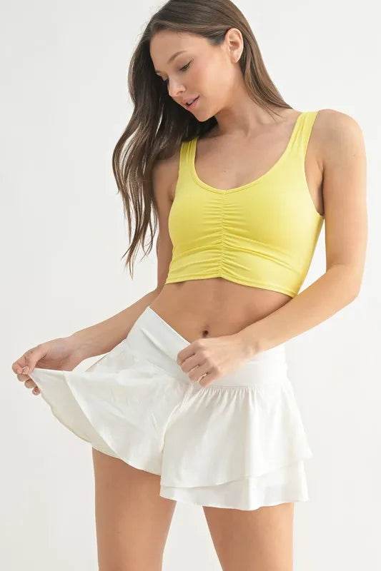 MONO B Ruched Front Active Tank - Shop Style & More | Fresh Looks, Everyday Deals & Free Shipping