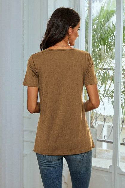 Star Print Color Block Round Neck T Shirt - Shop Style & More | Fresh Looks, Everyday Deals & Free Shipping