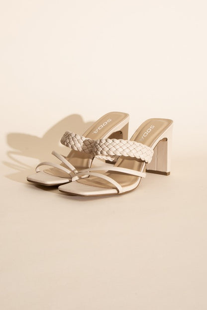 CARMEN-S Braided Strap Sandal Heels Heels