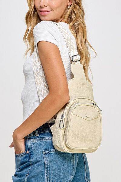 Fame Textured PU Leather Sling Bag - Shop Style & More | Fresh Looks, Everyday Deals & Free Shipping