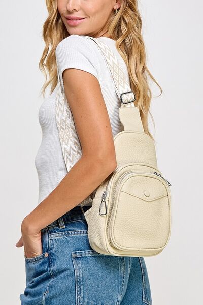 Fame Textured PU Leather Sling Bag Bags