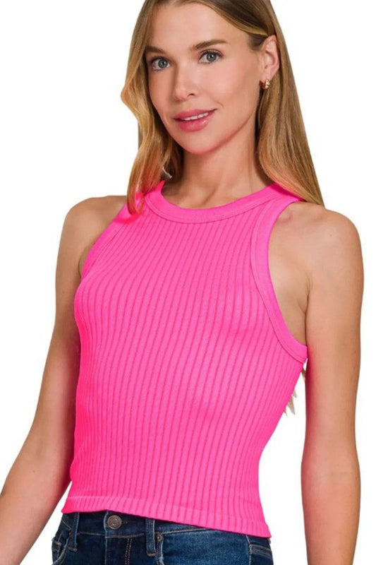 Zenana Seamless Ribbed Crop Tank - Shop Style & More | Fresh Looks, Everyday Deals & Free Shipping