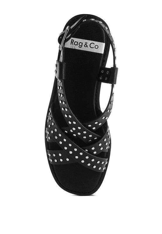 Anemone Studded Flat Gladiator Sandals - Shop Style & More | Fresh Looks, Everyday Deals & Free Shipping
