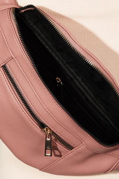 Fame PU Leather Crossbody Bag with Removable Strap Bags