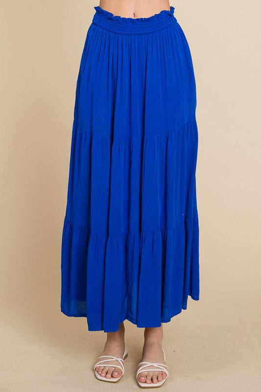 Culture Code Full Size Frill Ruched Midi Skirt - Shop Style & More | Fresh Looks, Everyday Deals & Free Shipping