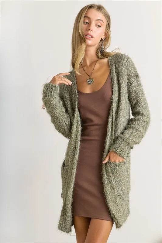ADORA Comfy Fuzzy Sweater Cardigan - Shop Style & More | Fresh Looks, Everyday Deals & Free Shipping