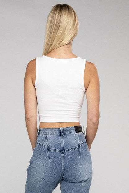 Cotton Square Neck Cropped Cami Top - Shop Style & More | Fresh Looks, Everyday Deals & Free Shipping