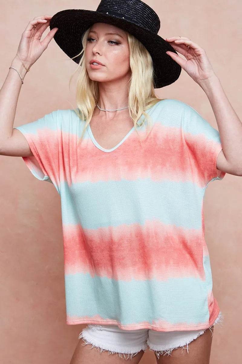 BiBi Tiedye Printed Hacci Knit Top - Shop Style & More | Fresh Looks, Everyday Deals & Free Shipping