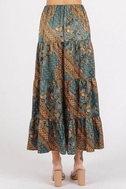 Mittoshop Paisley Patchwork Print Satin Maxi Skirt - Shop Style & More | Fresh Looks, Everyday Deals & Free Shipping