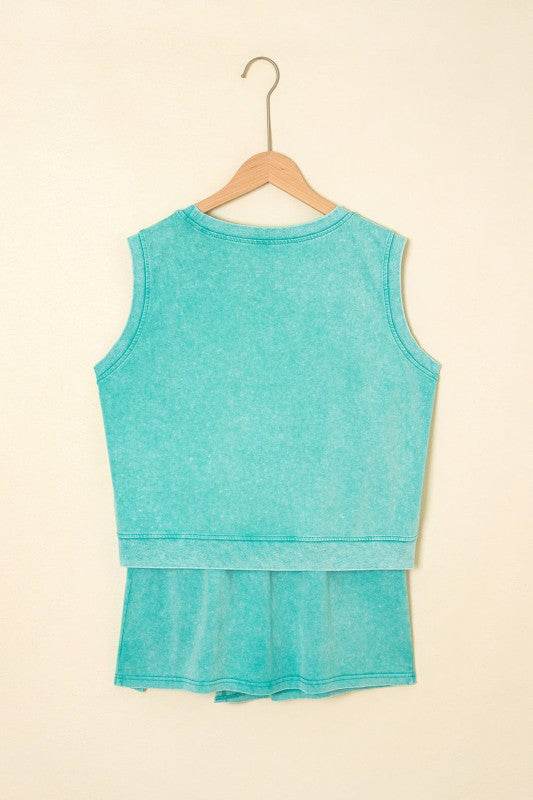 Aria 2 Pieces Mineral Wash Cotton Tank Top Lined S - Shop Style & More | Fresh Looks, Everyday Deals & Free Shipping