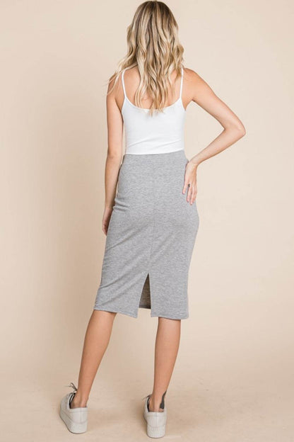 BOMBOM Elastic Waist Pencil Skirt - Shop Style & More | Fresh Looks, Everyday Deals & Free Shipping