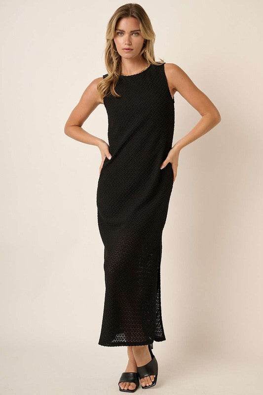Mittoshop Side Slit Round Neck Sleeveless Dress - Shop Style & More | Fresh Looks, Everyday Deals & Free Shipping