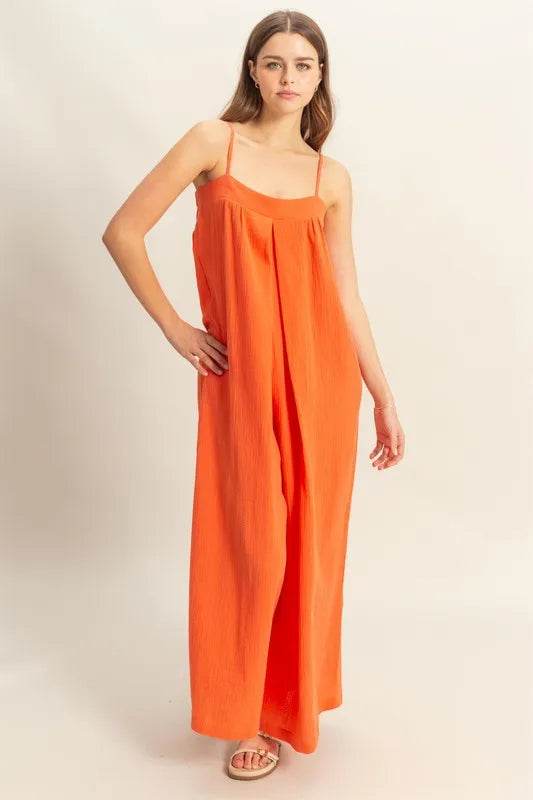HYFVE Double Gauze Super Flowy Cami Jumpsuit - Shop Style & More | Fresh Looks, Everyday Deals & Free Shipping