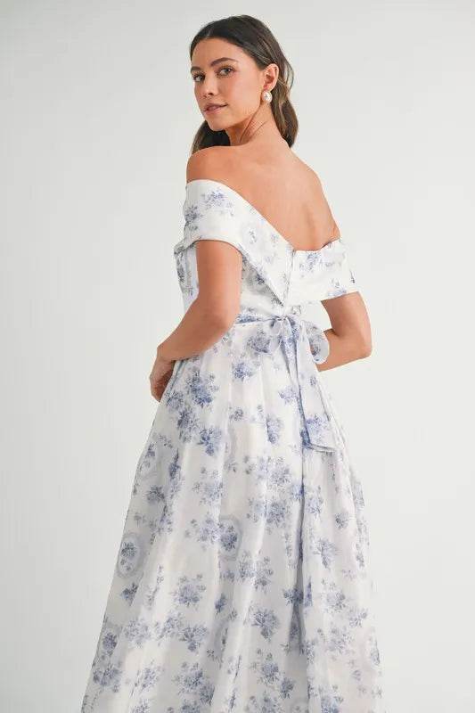 MABLE Floral Printed Off Shoulder Maxi Dress - Shop Style & More | Fresh Looks, Everyday Deals & Free Shipping