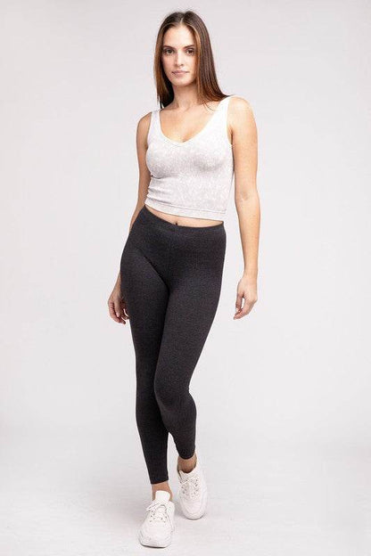 Premium Cotton Full-Length Leggings - Shop Style & More | Fresh Looks, Everyday Deals & Free Shipping