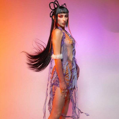 Women Abstract Sexy Mesh Dress - Shop Style & More | Fresh Looks, Everyday Deals & Free Shipping