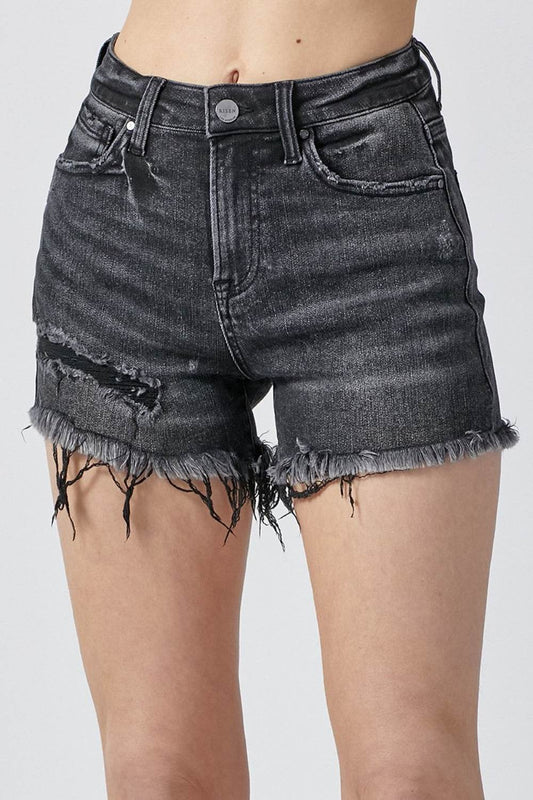 RISEN Raw Hem Denim Shorts with Pockets - Shop Style & More | Fresh Looks, Everyday Deals & Free Shipping