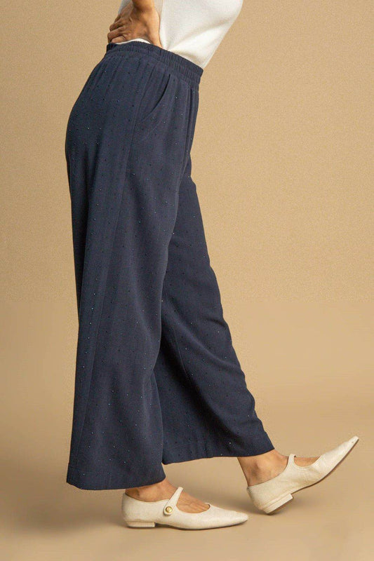 Umgee Full Size High Waisted Embellished Linen Pants Plus Size - Shop Style & More | Fresh Looks, Everyday Deals & Free Shipping