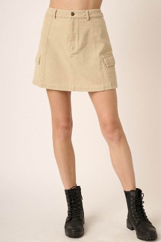 Mittoshop Cargo Mini Skirt with Side Pockets - Shop Style & More | Fresh Looks, Everyday Deals & Free Shipping