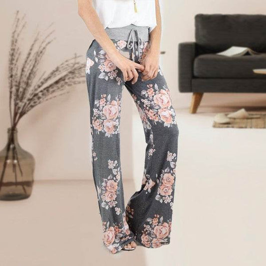 Drawstring Floral Wide Leg Pants - Shop Style & More | Fresh Looks, Everyday Deals & Free Shipping