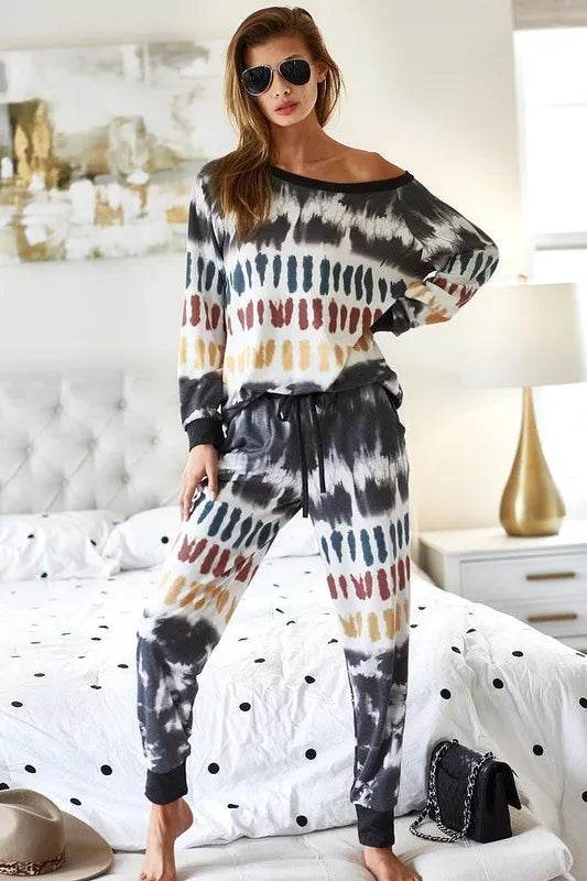 BiBi Tie Dye Print French Terry Top - Shop Style & More | Fresh Looks, Everyday Deals & Free Shipping