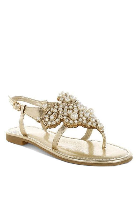 Opazie Metallic Pearl Embellished Flats - Shop Style & More | Fresh Looks, Everyday Deals & Free Shipping